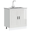 Mueble bajo fregadero Porto 80x46x81,5cm madera diseñada